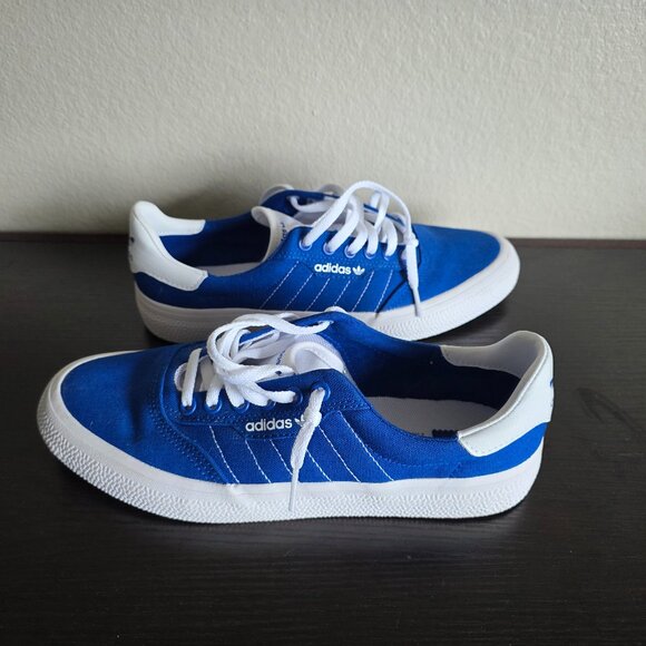 Adidas Men's 3MC Sneaker Royal Blue Cloud White Canvas Size 8.5 NEW no box - Picture 1 of 11